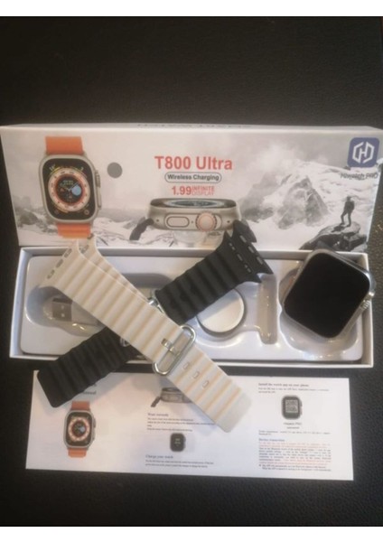 Gümüş Kasa 45MM Akıllı Saat, 1,99 Inç, Iki Kordon Seçeneği ile Şık ve Fonksiyonel modelleri