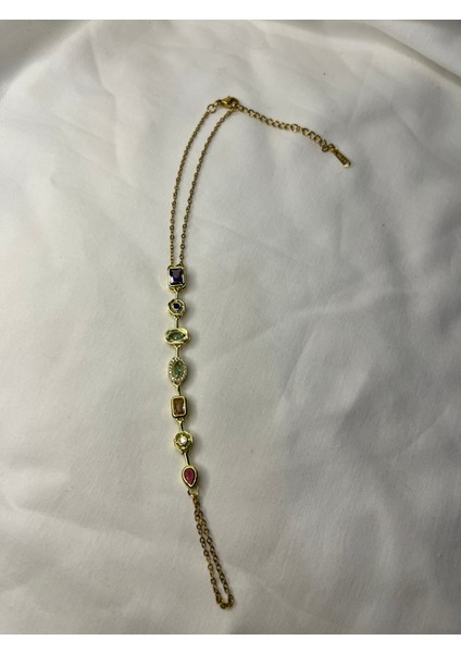 Altın Renk Çoklu Renkli Taşlı Zarif Şahmeran Bileklik Satıcının Orta fiyatları