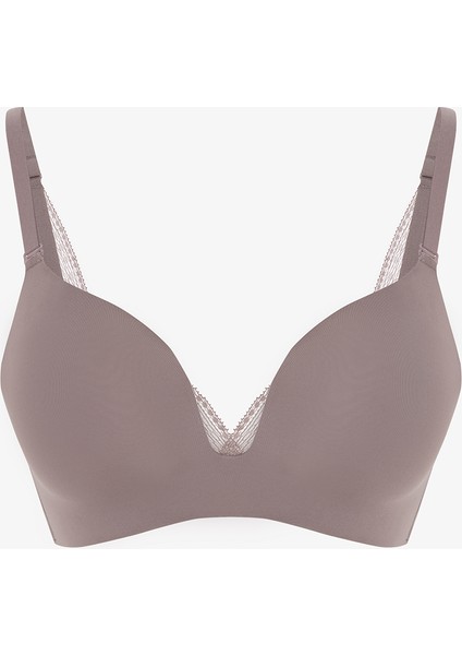 Parlak Vizon Eliza Balensiz Push Up Dekolte Sütyeni