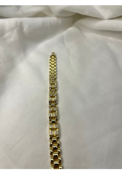 14K Renginde Xuping Altın Renk Taşlı Zarif Kadın Bileklik-Günlük Kullanıma Uygun modelleri