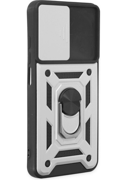 Xiaomi Redmi Note 9 4g Kılıf Pars Lens Yüzüklü Silikon - Gümüş fiyatları