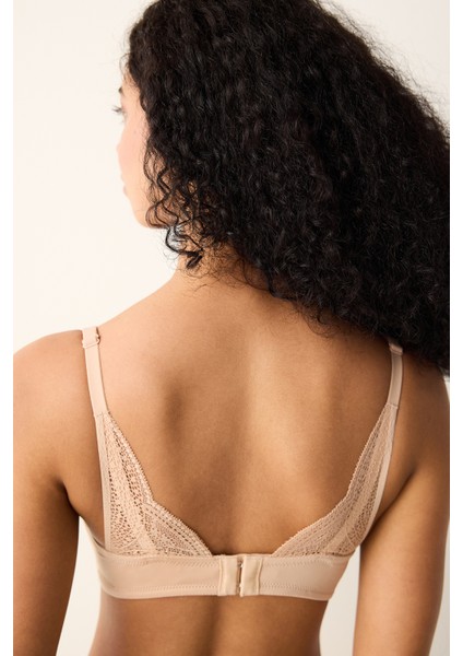 Bej Eliza Push Up Balensiz Dekolte Sütyen