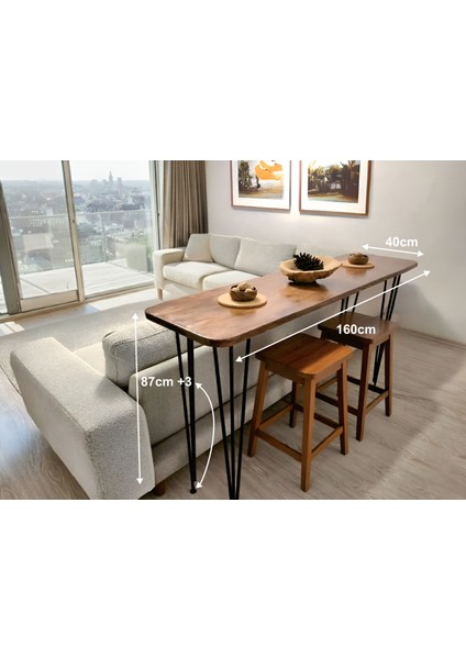 %100 Masif Ahşap Bar Masası | Mutfak Adası, Kahve Köşesi, Yemek Masası, Oturma Odası Bistro Alanı fiyatları