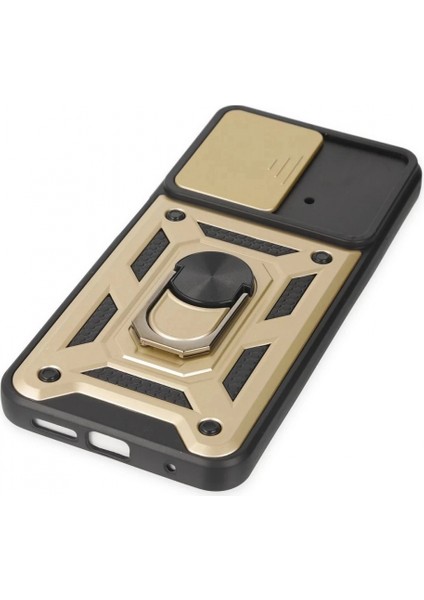 Xiaomi Poco M4 Pro 4g Kılıf Pars Lens Yüzüklü Silikon - Gold indirimleri