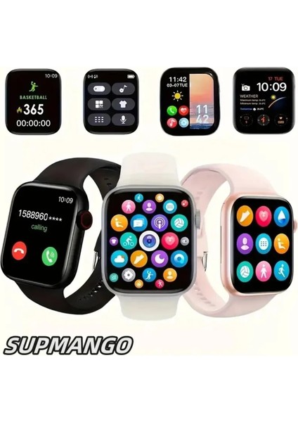 Beyaz Akıllı Saat 2023, Nfc, Gps, Bluetooth, Siri, Çağrı, Android Uyumlu