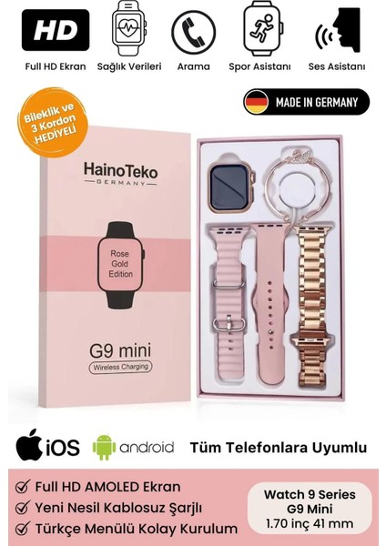 Pembe 3 Kordonlu Bileklik Seti, Hediye, Ios ve Android Uyumu