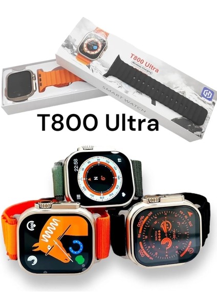 Turuncu Akıllı Saat 8 Ultra T800 49MM Kasa, Çift Kordon, Konuşma Özellikli, Çok Uyumlu fiyatları