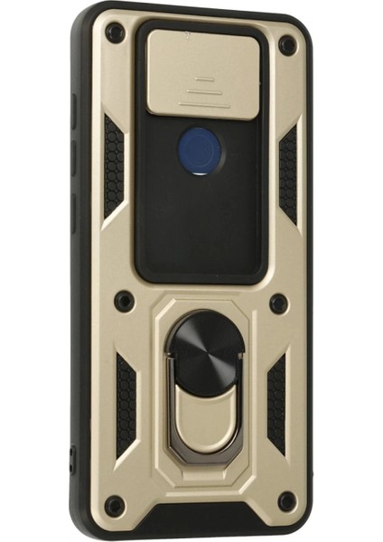 Xiaomi Redmi Note 9 Kılıf Pars Lens Yüzüklü Silikon - Gold modelleri