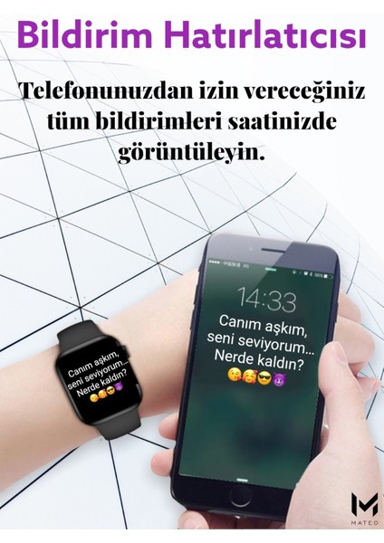 Beyaz ve Siyah Kordonlu Akıllı Saat Seti, Şık ve Fonksiyonel Tasarım