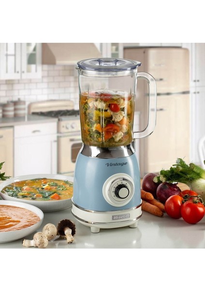 Mavi Vintage Cam Blender 1000W, Şık ve Güçlü Çok Renkli Tasarım modelleri