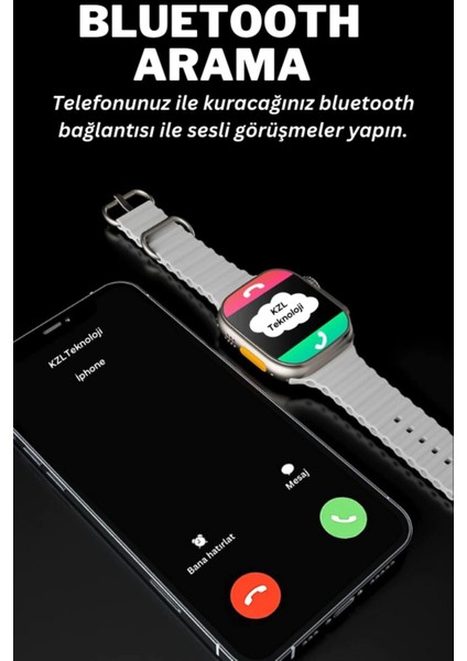 Tüm Telefonlara Uyumlu Akıllı Saat 49MM Metal Kasa Sesli Bildirim Siri Asistan fiyatları
