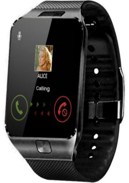 Siyah, Sim Kartlı, Dahili Sd Kartlı, Kameralı, Bluetooth Akıllı Saat