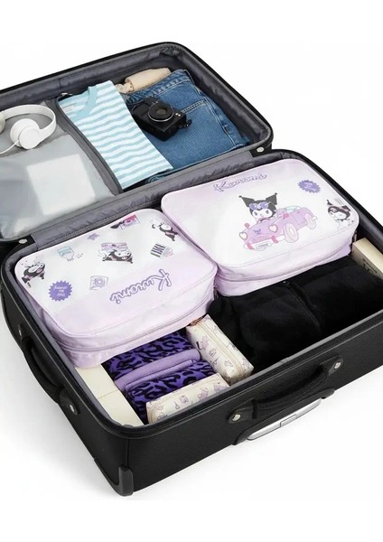 Sanrio Lisanslı Seyahat Çantası (2 Adet) - Kuromi