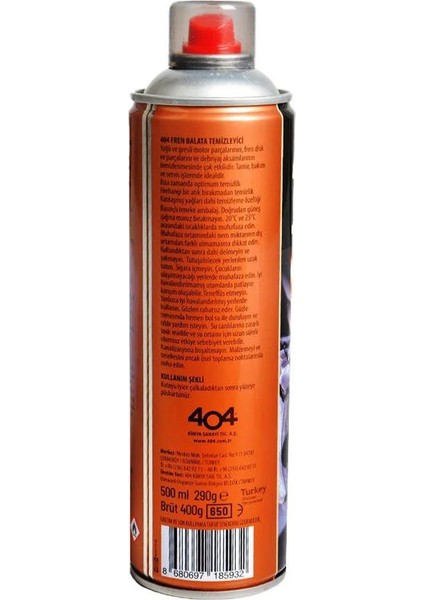 Gold Fren Balata Temizleyici Sprey 500 Ml. - 30'lu Paket fırsatları