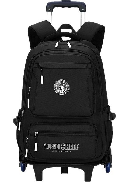 Ortaokul Öğrencileri, Ilkokul Öğrencileri, Ikinci Ila Altıncı ve Dokuzuncu Sınıf Erkekler Için Yeni Arabalı Okul Çantası, Çok Katmanlı Büyük Kapasiteli Su Geçirmez (Yurt Dışından)