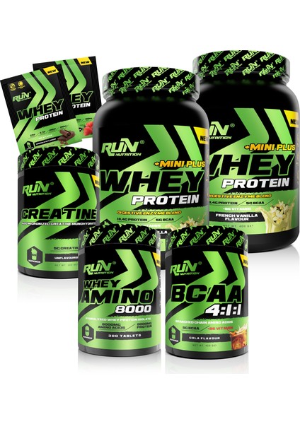 Fitness Paketi Large Kas Kütlesi-2xmini Plus Fr.vanilya, Bcaa Kola, Creatine, AMINO8000