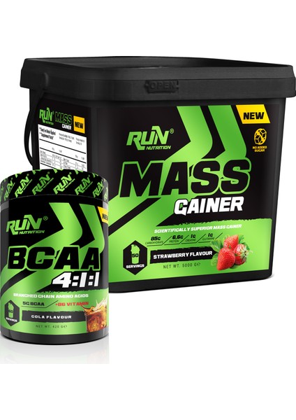 Hacim Artışı Ve Enerji Xl Paketi(Mass Gainer 5kg,Bcaa)