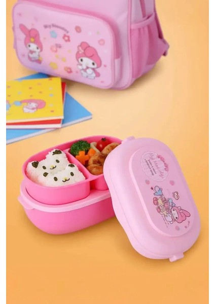 Sanrio Lisanslı Çift Katmanlı Askılı Yemek Kabı - 1600 ml