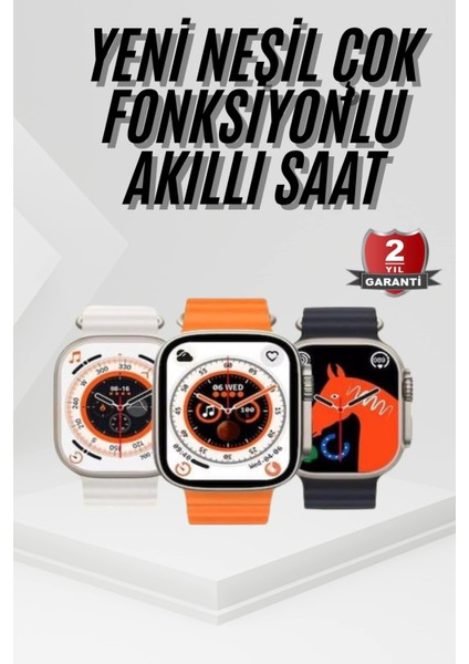 Renkli Akıllı Saat, Uzun Pil Süresi, Çağrı Cevaplama, Kordon Hediyeli, Android ve Ios Uyumlu