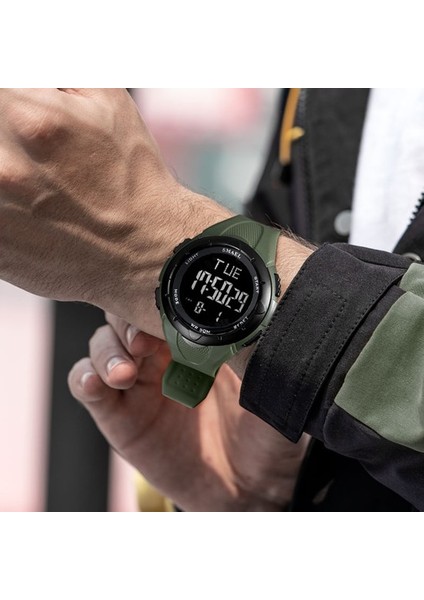 Kırmızı Smael Yeni Askeri Açık Erkek Saatler LED Dijital Ekran Silikon Casıo Su Geçirmez Spor Izle Erkekler Kol Saati Relogio Masculino (Yurt Dışından)