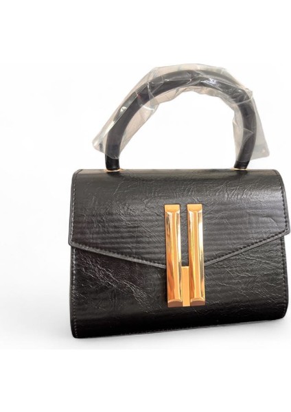 Siyah Deri Çanta El ve Omuz Askılı Şık Zarif New Season