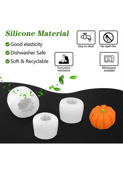 Silikon Mum Kalıbı, Sonbahar Kendin Yap Dekorasyon Malzemeleri Balkabağı Için Cadılar Bayramı Reçine Kalıbı (Yurt Dışından) modelleri