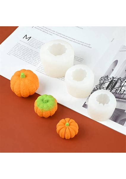 Silikon Mum Kalıbı, Sonbahar Kendin Yap Dekorasyon Malzemeleri Balkabağı Için Cadılar Bayramı Reçine Kalıbı (Yurt Dışından) indirimleri