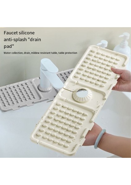 Mutfak Lavabo Musluk Pedi, Silikon Lavabo Musluk Pedi Sıçrama Koruyucu, Musluk Su Emici Lavabo Koruma Pedi Krem Beyaz (Yurt Dışından) modelleri