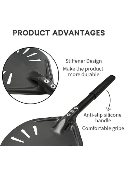 Uzun Saplı Pizza Çevirme Kabı Alüminyum Yapışmaz Pizza Çevirme Kabı Çizilmeye Dayanıklı Pizza Çevirme Küreği (Yurt Dışından) modelleri