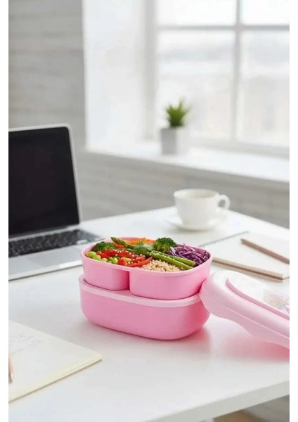 Mikko Lisanslı Çift Katlı Yemek Kutusu 1600 ML