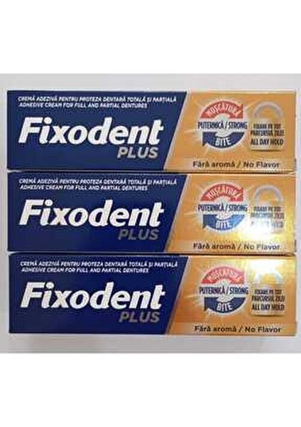 Plus Diş Protez Yapıştırıcı Krem Premium Kalite 3'lü Paket 40 G modelleri