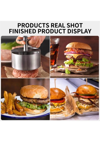 Hamburger Presi, Yuvarlak Burger Köftesi Makinesi, Yapışmaz Ayarlanabilir Paslanmaz Çelik Hamburger Presi Köftesi Makinesi (Yurt Dışından) fırsatları