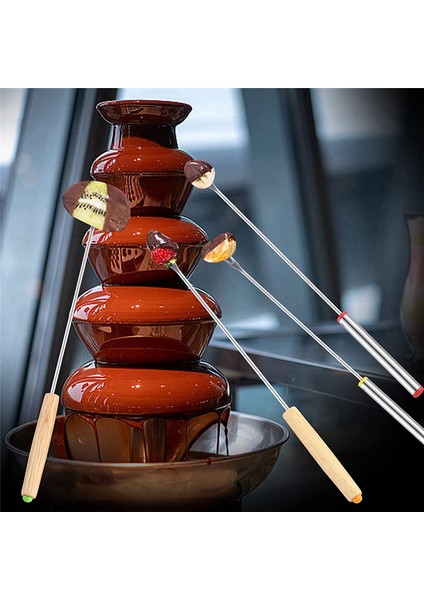 24'lü Paket Paslanmaz Çelik Fondü Çatalı, 12 Ahşap Sap ve 12 Paslanmaz Çelik Sap, Isıya Dayanıklı S'mores Çubukları (Yurt Dışından) modelleri