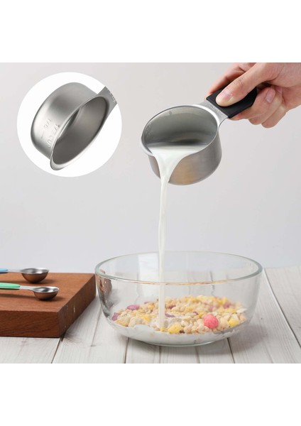 Manyetik Ölçü Kapları ve Kaşıkları Seti 7 Ölçü Kabı, 7 Ölçü Kaşığı ve Kuru ve Sıvı Için 1 Düzleştirici Dahil (Yurt Dışından) indirimleri