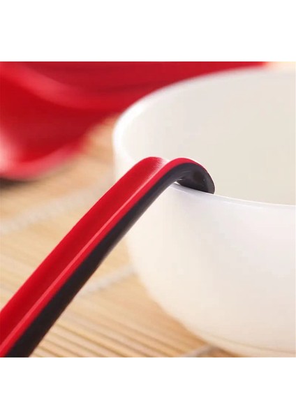 10 Adet Kancalı Kırmızı ve Siyah Asya Çorba Kaşığı - Çin Usulü Kaşık, Pirinç Pho Ramen Erişte Çorbaları Için Mükemmel (Yurt Dışından) fiyatları