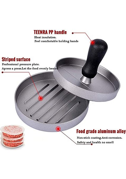 12 cm Yuvarlak Burger Presi Hamburger Makinesi Alaşımlı Hamburger Kalıpları Form Presi Alüminyum Et Sığır Eti Aletleri (Yurt Dışından) fiyatları