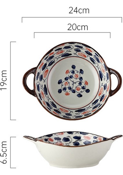 Çift Kulaklı Çorba Kasesi, Seramik Ev Tipi Düzensiz Şekilli Kase, Ev Tipi Salata Erişte Izgara Kasesi Ramen Kasesi, F (Yurt Dışından) indirimleri