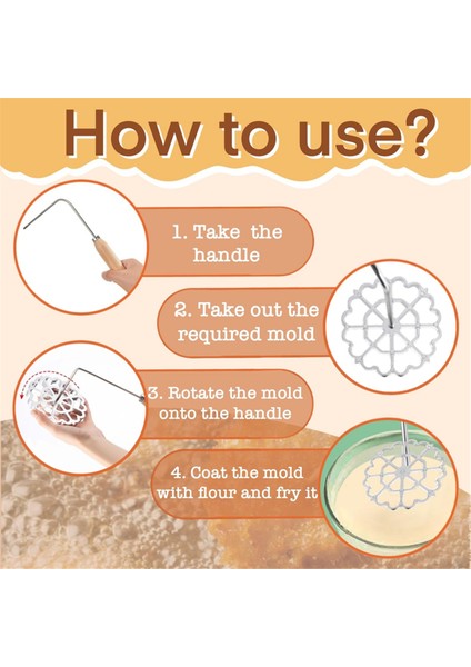 Parça Saplı Bunuelos Kalıp Seti, 4 Değiştirilebilir Başlıklı Alüminyum Alaşımlı Waffle Kalıp Seti (Yurt Dışından) modelleri