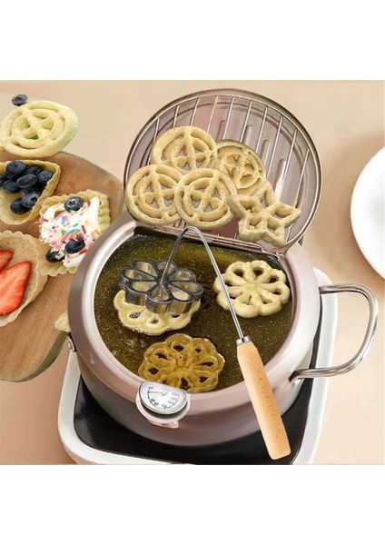 Parça Saplı Bunuelos Kalıp Seti, 4 Değiştirilebilir Başlıklı Alüminyum Alaşımlı Waffle Kalıp Seti (Yurt Dışından) fırsatları