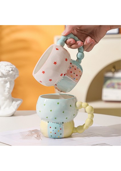 Seramik Bardak Renkli Kahve Fincanı Ev Fincanı Kahvaltı Fincanı Süt Kahve Çay Meyve Suyu Yulaf Suyu Fincanı, B (Yurt Dışından) fırsatları