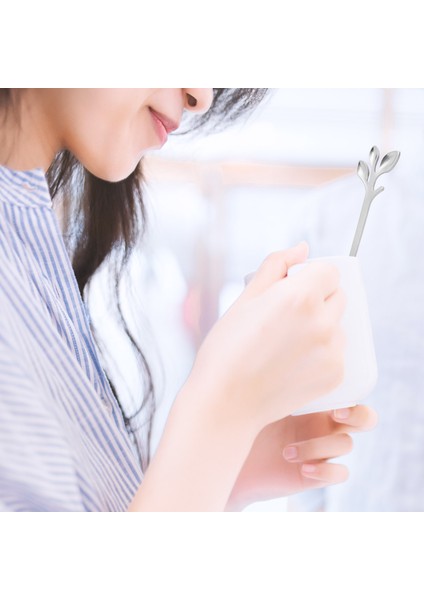 Kaşık + 5 Çatal Paslanmaz Çelik Yaprak Kahve Kek Kaşık Çatal Tatlı Kaşıkları, Karıştırma Çay Kaşığı Seti Gümüş (Yurt Dışından) fırsatları