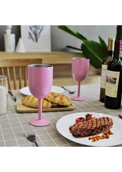 Adet Yalıtımlı Pembe Şarap Kadehleri Çift Duvarlı Gıda Sınıfı Paslanmaz Çelik Seyahat Şarap Bardağı Sızdırmaz Kapaklı Yetişkinler Için (Yurt Dışından) modelleri