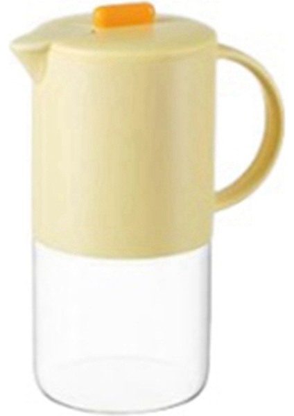 Taşınabilir Cam Su Sürahisi Kapaklı Mutfak Kahve Potu Saplı Kahve Çaydanlık Kahve Eşyaları Çay Takımı 1800ML Sarı (Yurt Dışından)