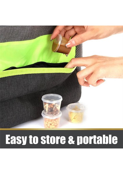 100 Adet Kapaklı Küçük Plastik Kaplar, 25 ml Küçük Sos Kapları, Sos Sosları, Salatalar Için Plastik Kaplar, Jöle Kapları (Yurt Dışından) fırsatları