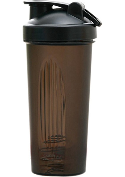 Shaker Kupası Spor Taşınabilir Kullanışlı Karıştırma Kabı 600 ml Plastik Çalkalayıcı Şişe Yetişkinler Için Siyah (Yurt Dışından)