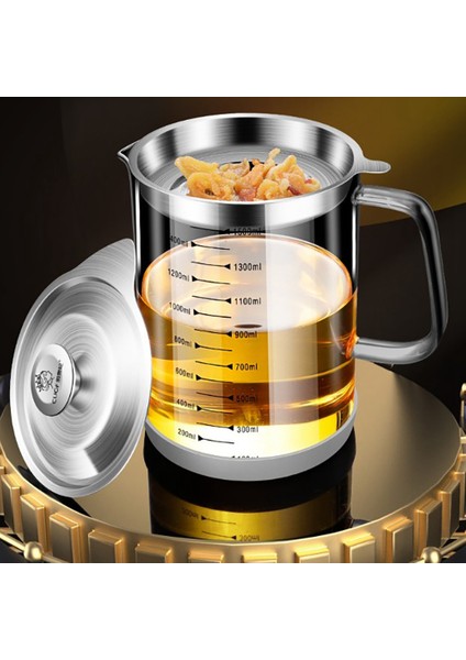 Cugf Şeffaf Cam Yağ Filtresi Kabı, Ölçekli Mutfak Yağ Ayırıcı, Ince Gözlü Süzgeçli Ev Pastırma Yağı Kabı (Yurt Dışından) fiyatları