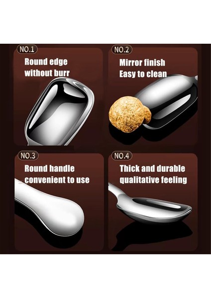 Paslanmaz Çelik Kahve Kepçesi, Öğütülmüş Kahve Ölçü Kepçesi Seti, Çekirdek Espresso Süt Tozu Çay Kısa Saplı Kepçe (Yurt Dışından) modelleri