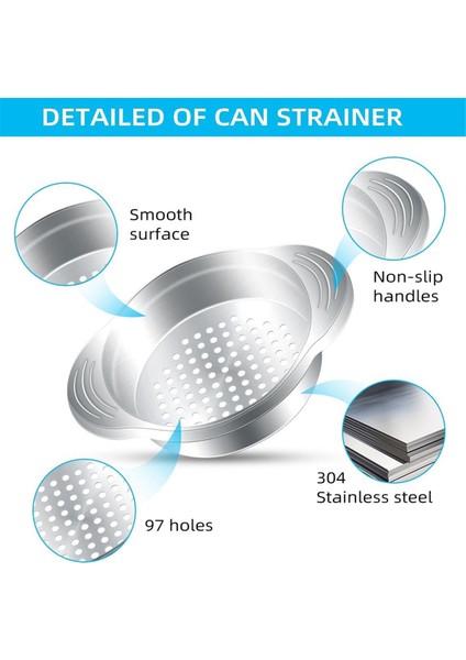 Adet Konserve Süzgeci Paslanmaz Çelik Ton Balığı Presi Konserve Süzgeci Gıda Konservesi Süzgeci Yağ Süzgeci Sökücü Metal Ton Balığı Presi (Yurt Dışından) fırsatları