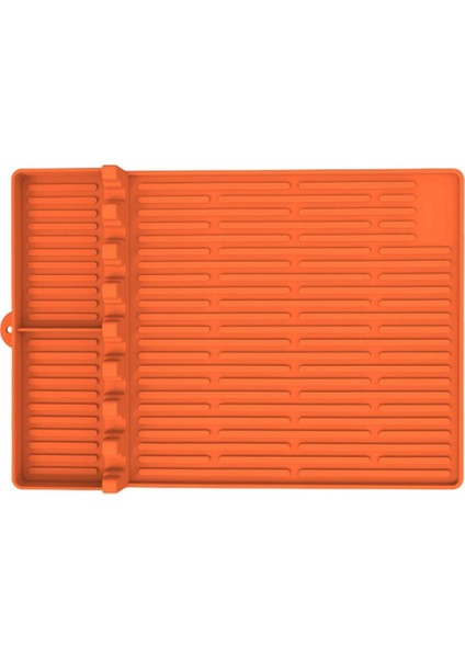 Barbekü Fırın Silikon Yan Raf Matı Fırın Tepsisi Koruma Matı Drenaj Pedi Siyah Taş Silikon Fırın Alet Matı (Yurt Dışından)