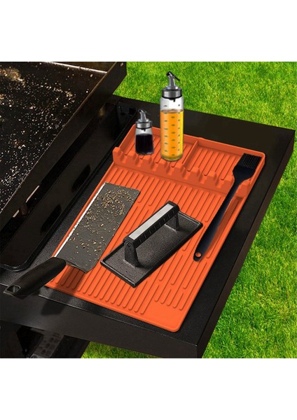 Barbekü Fırın Silikon Yan Raf Matı Fırın Tepsisi Koruma Matı Drenaj Pedi Siyah Taş Silikon Fırın Alet Matı (Yurt Dışından) fiyatları